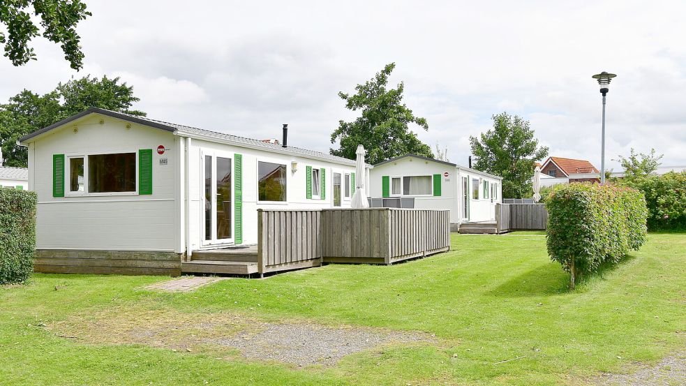 Auf dem Campingplatz in Upleward gibt es neben zahlreichen Zelt- und Stellplätzen auch 20 dieser Chalets.