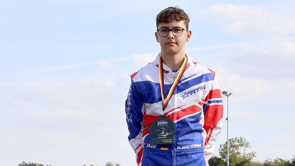 Beim nationalen Rennen in Oschersleben erreichte Nathanael Weigend einen zweiten Platz in der Rookie-Wertung. Foto: ShellyMedia