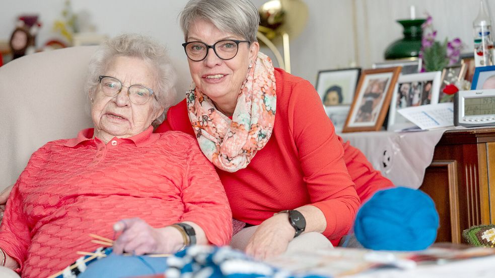 Zweimal gute Gene: Johanne Jelten (101) mit ihrer Tochter Erika Engelberts (70).