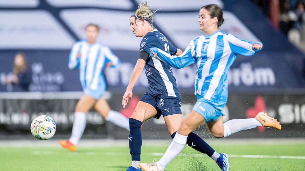 Abigail Ostrem (rechts) spielte für den serbischen Klub FK Spartak Subotica schon in der Champions-League-Qualifikation. Foto: Imago