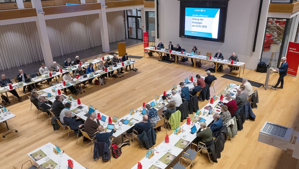 Der Kreistag Leer wird am 9. März zusammenkommen – dann steht die Neuwahl einer Ersten Kreisrätin an. Foto: Klaus Ortgies/Archiv