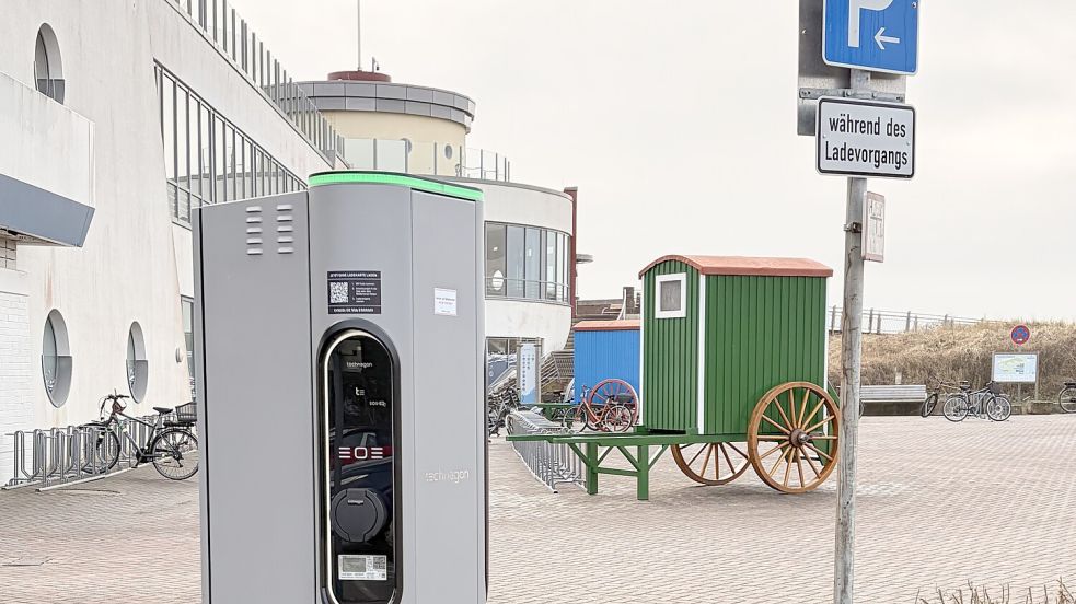 Am Gezeitenland kann jetzt Ökostrom getankt werden. Foto: NBG