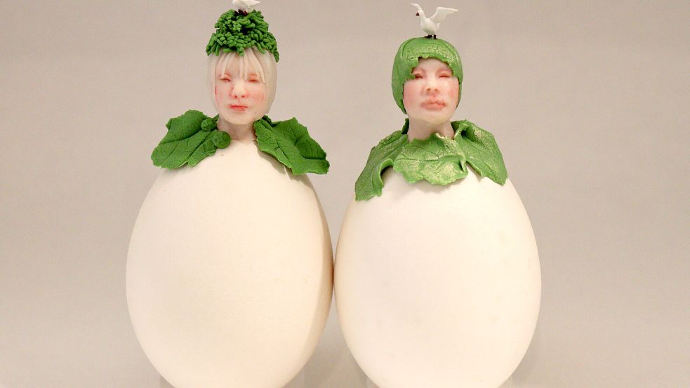 Arbeiten wie diese gibt es bei der Ausstellung „Kunst auf der Schale“ zu sehen. Foto: De Oranjerie