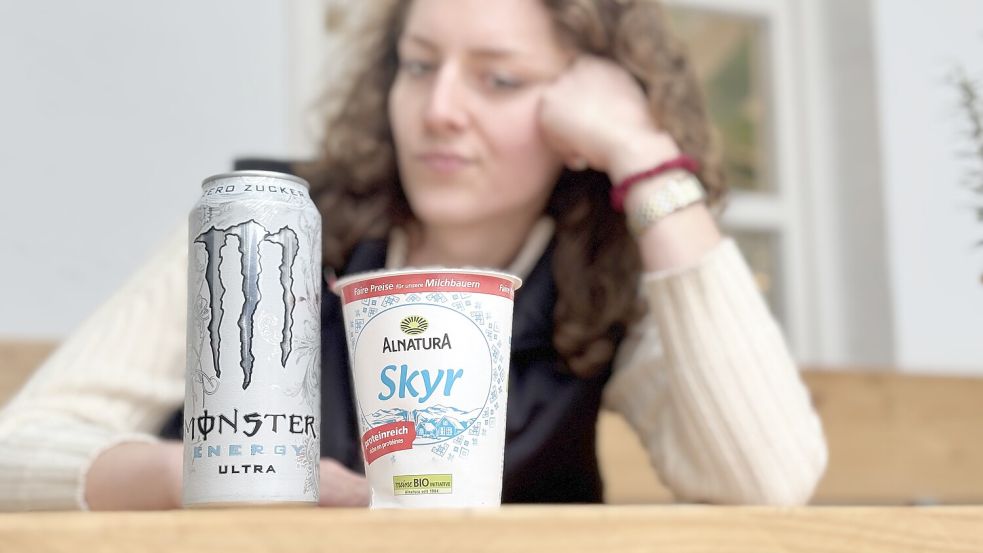 Ein virales Rezept: Monster Energy Ultra gemischt mit Skyr. Kann das schmecken? Foto: Eva van Loh