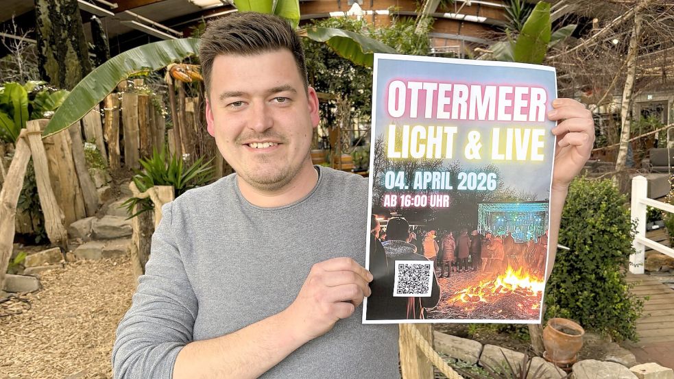 Erik Hemken von der Wirtschaftsgemeinschaft Wiesmoor (WiW) wirbt für die Wiesmoorer Art, das Osterfest am Ottermeer zu feiern. Foto: Nicole Böning
