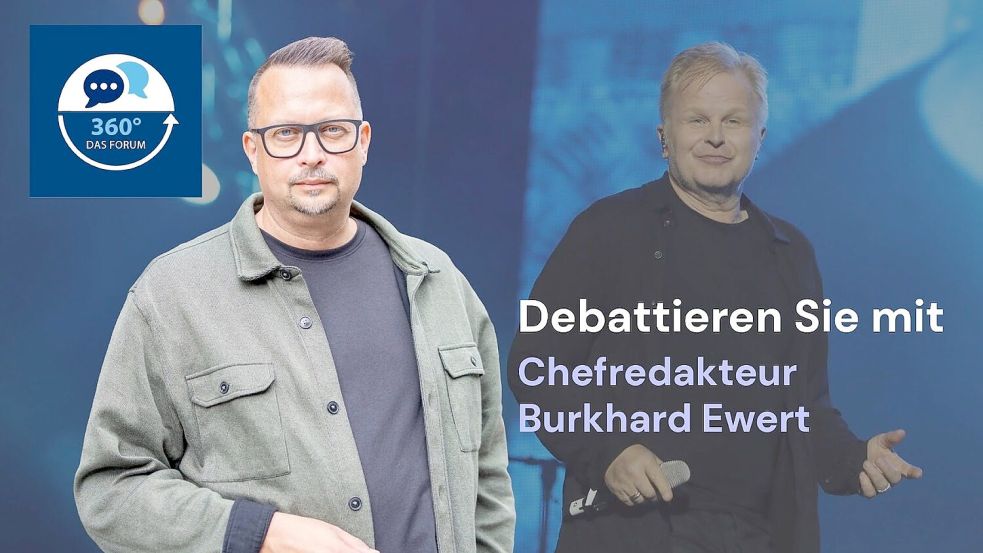 Diskutieren, um zu verstehen – am Dienstag ist unser neues Debattenformat „360° | Das Forum“ an den Start gegangen. Foto: Eva Kowalski mit dpa/Jörg Carstensen und noz
