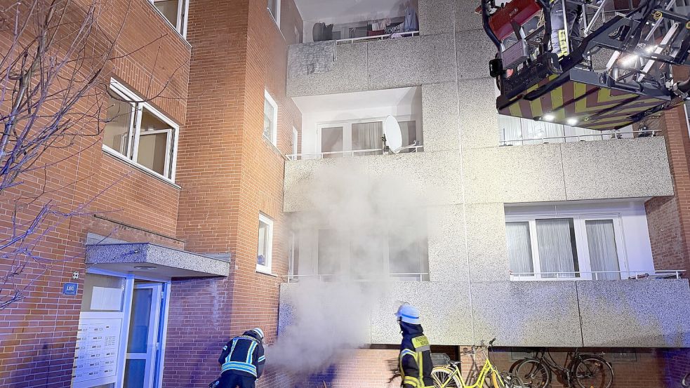 Aus dem Keller drang dichter Rauch. Feuerwehr Norden/Thomas Weege