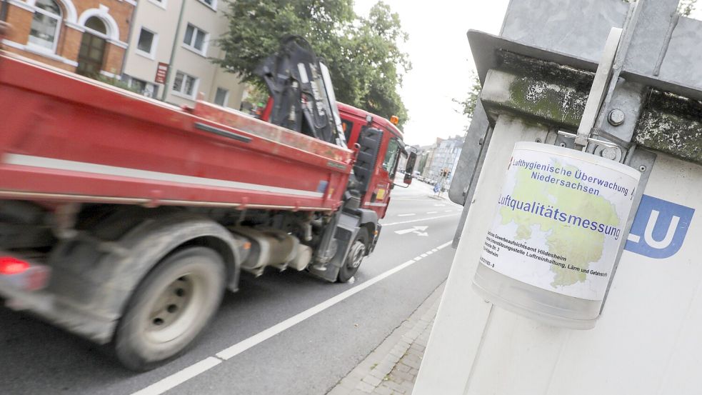 Die Messstation am Schlosswall in Osnabrück. Foto: Jörn Martens