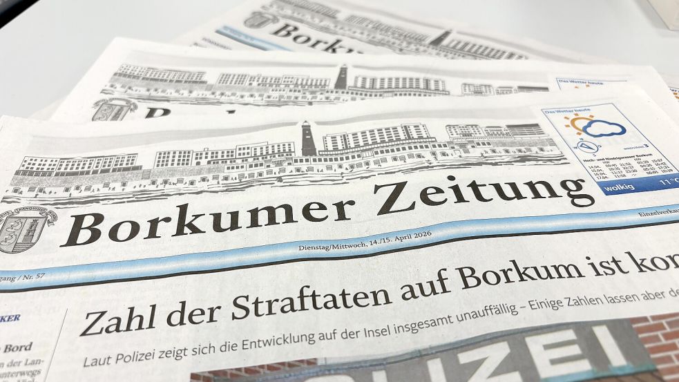 Die Borkumer Zeitung kann weiterhin erreicht werden. Foto: Jonas Bothe
