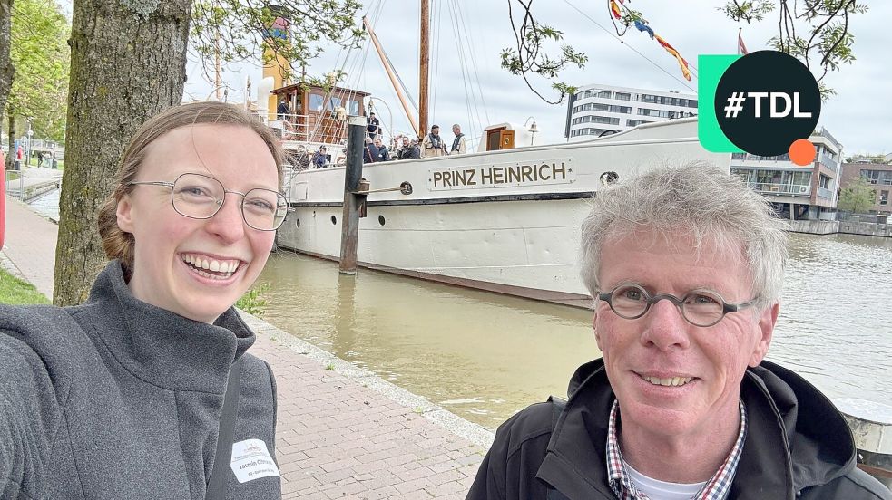 Reporterin Jasmin Oltmanns und Fotograf Klaus Ortgies waren am Dienstag auf großer Fahrt mit der Prinz Heinrich. Foto: Jasmin Oltmanns