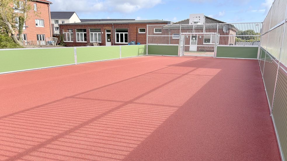 Die neue Multisportanlage sieht schon so gut wie fertig aus. Foto: Florian Ferber