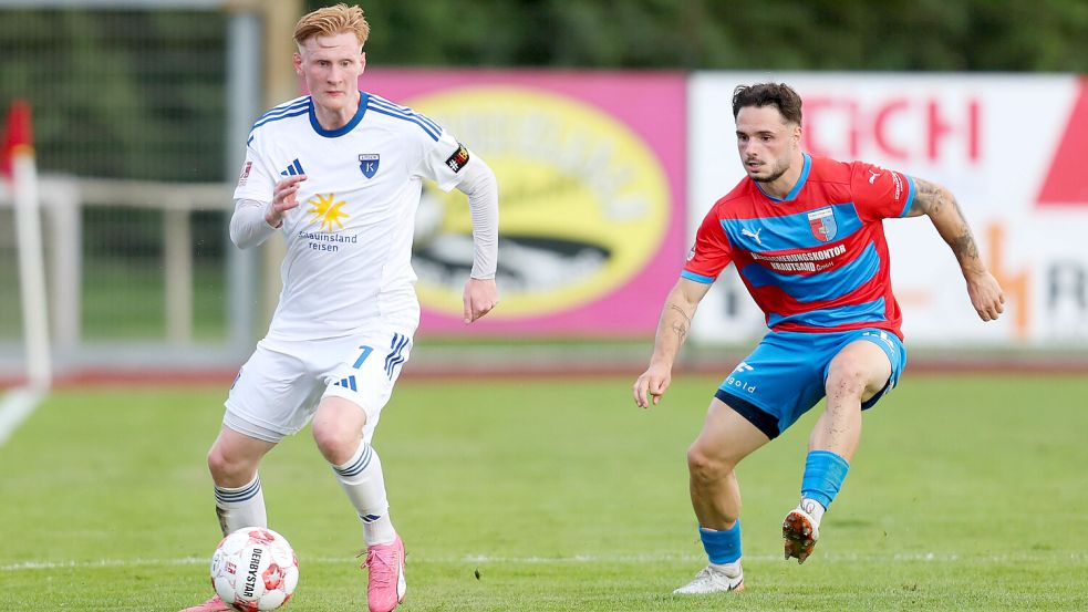 Pascal Steinwender spielte bis Ende 2024 bei Kickers Emden. Foto: Jens Doden