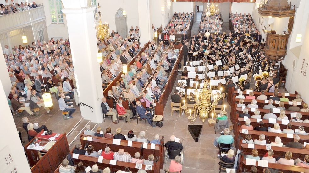 Bei den Konzerten ist die Georgskirche in Weener jedes Mal proppenvoll. Foto: Bläserchor Weener