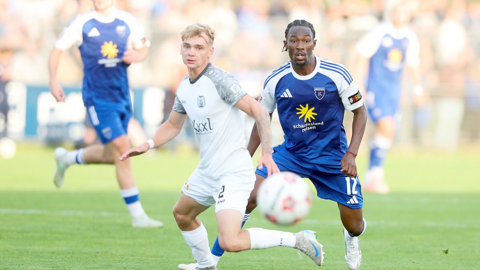 In der letzten Saison traf Kickers Emden im Eröffnungsspiel der Regionalliga Nord auf den SV Meppen. Archivfoto: Doden/Emden