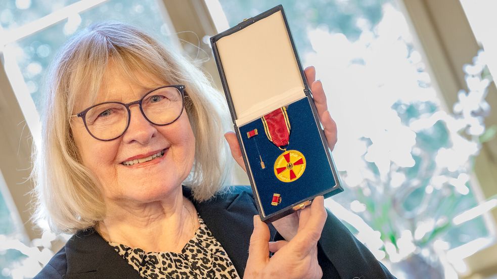 Sigrid Duhm-Jäckel wurde mit der Verdienstmedaille des Verdienstordens der Bundesrepublik Deutschland ausgezeichnet. Foto: Klaus Ortgies