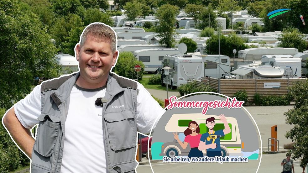André Wiechers ist Platzwart auf dem Campingplatz in Norddeich. Bild: Markus Weymer