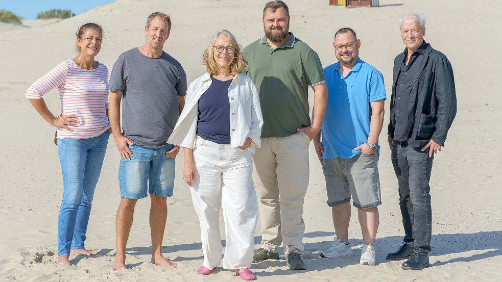 Das Team des CDU-Stadtverbandes Borkum für die anstehende Kommunalwahl: Alice Behrmann (von links), Björn Leidheiser, Dr. Monika Harms, Robert Sanders, Kamil Korbut und Manfred „Joe“ Harms (M.A.). Foto: CDU Borkum