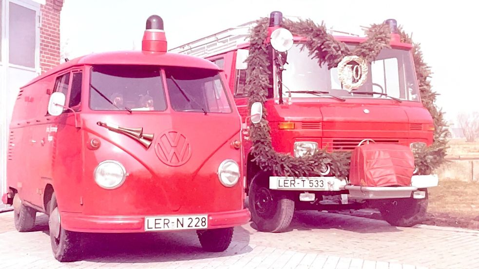 Zur 50-Jahr-Feier im Jahr 1976 präsentierte die Wehr voller Stolz ihre Fahrzeuge. Auch in diesem Jahr werden am Sonntag Fahrzeuge und Technik ausgestellt. Foto: Freiwillige Feuerwehr Bingum