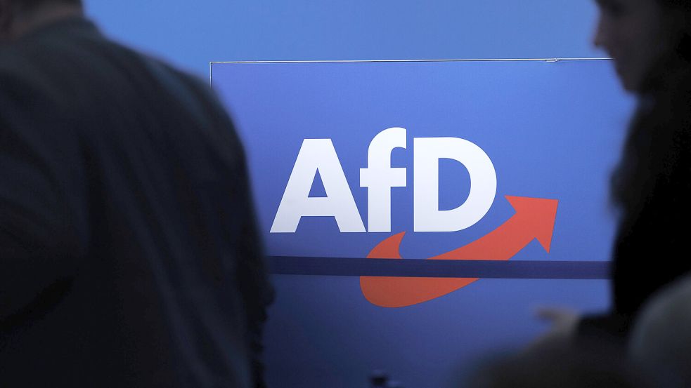 Das AfD-Parteilogo, aufgenommen beim Bundesparteitag in Magdeburg 2023. Foto: Carsten Koall/dpa
