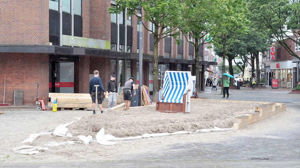 Die Strandkiste ist in der vergangenen Woche abgebaut worden. Foto: Bodo Wolters