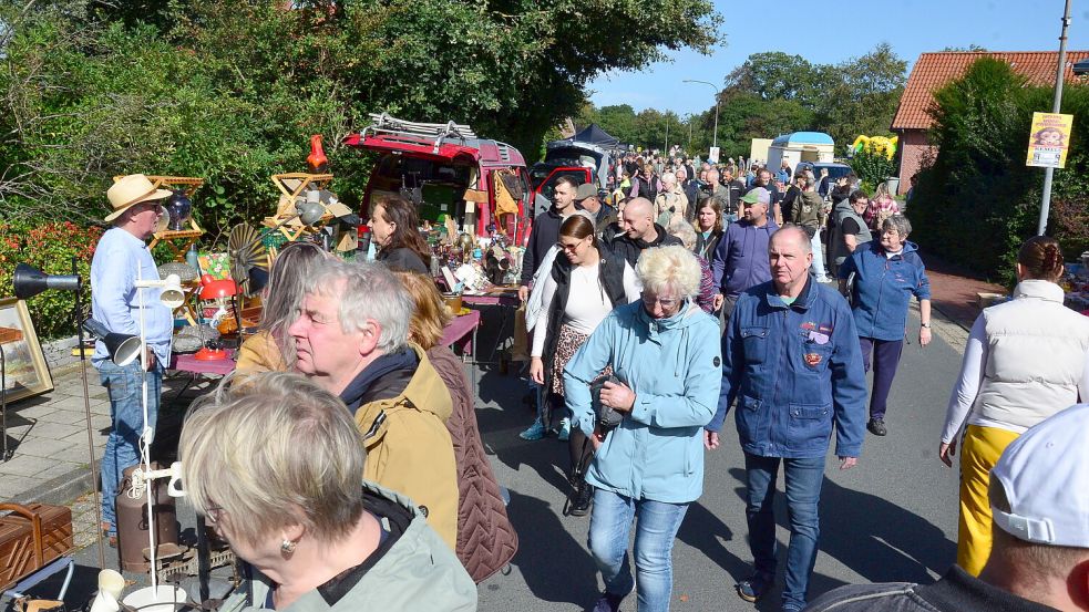 Der Herbstmarkt in Remels war gut besucht. Foto: Hannah Lehmann