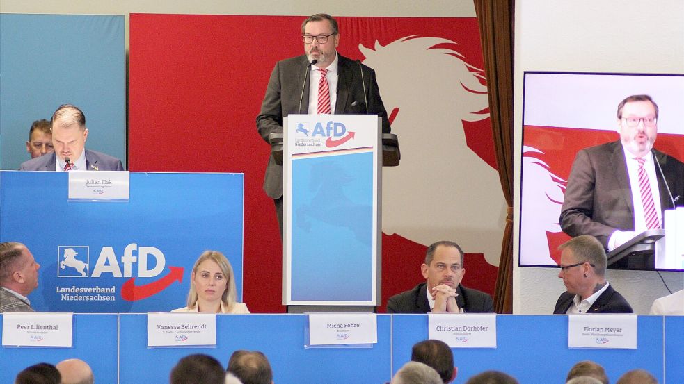 Die AfD geht mit Fraktionschef Klaus Wichmann als Spitzenkandidat in die niedersächsische Landtagwahl im kommenden Jahr. Foto: dpa/ Kai Moorschlatt