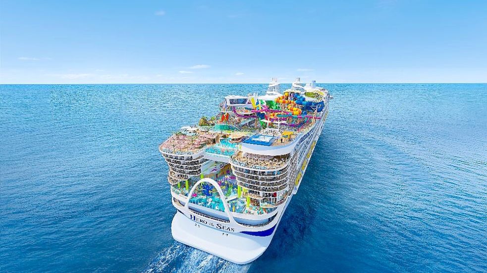 Sticht 2027 in See: Die „Hero of the Seas“ bietet neben Wasserrutschen auch einen Hochseilgarten an. Foto: Royal Caribbean Cruise Line