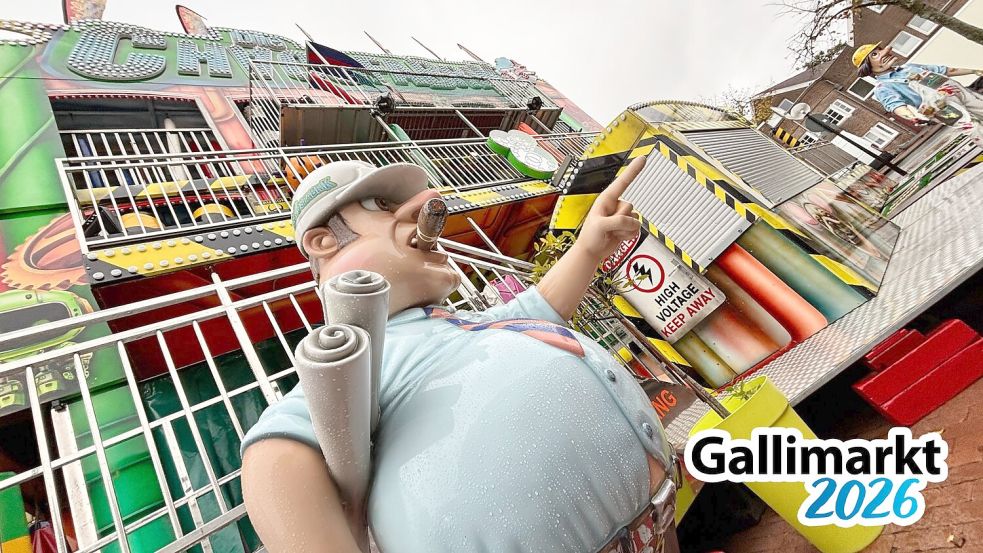 „Die Chaosfabrik“ ist eines von 21 großen Fahrgeschäften auf dem Gallimarkt 2026. Foto: Klaus Ortgies