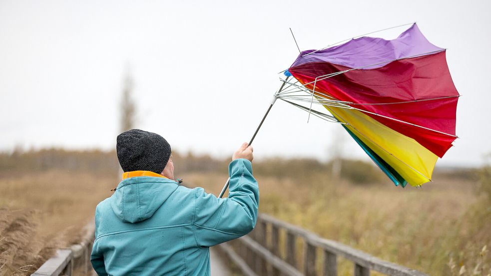 Die ersten beiden Herbststürme sind am Wochenende über Ostfriesland hinweggebraust. Symbolfoto: Thomas Warnack/dpa