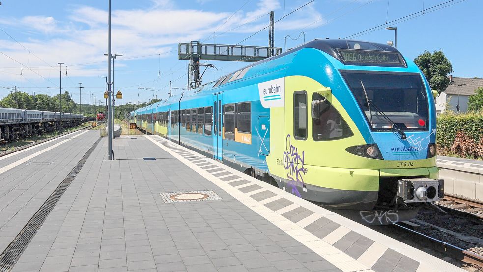 Regionalverkehrszug der Eurobahn in Hasbergen bei Osnabrück. Foto: imago/Rüdiger Wölk