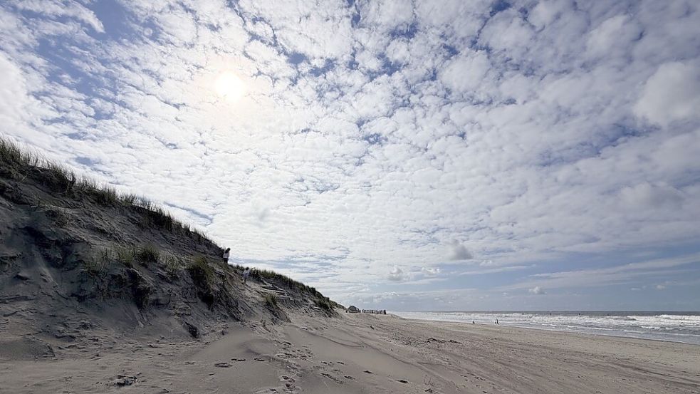 Norderneys Weiße Düne: Schon im Frühjahr fehlte dort viel Sand, so wurde der Strandbetrieb im Sommer stark eingeschränkt. Foto: Rilana Kubassa